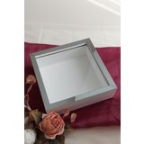Verda Çerçeve 25X25 Cm Beyaz-Füme Derin Anı Çerçevesi-6 Cm Derinlikli Anı Çerçevesi Gül Kutusu! Hkm Ticaret