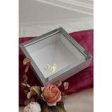 Verda Çerçeve 25X25 Cm Beyaz-Füme Ledli Isimsiz Derin Gül Çerçevesi! Gül Kutusu! Hkmticaret