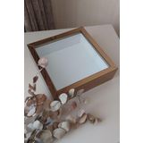 Verda Çerçeve 25X25 Cm Bronz Derin Anı Çerçevesi-6 Cm Derinlikli Anı Çerçevesi Gül Kutusu! Hkm Ticaret
