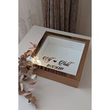 Verda Çerçeve 25x25 Cm Bronz Ledli Derin Anı Çerçevesi-6 Cm Derinlikli Anı Çerçevesi Gül Kutusu. Isimli Tarihli! Bronz Kahverengi