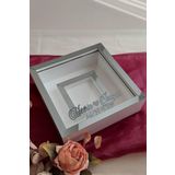 Verda Çerçeve 25X25 Cm Fotoğraf Bölümlü Anı Çerçevesi-6 Cm Derinlikli Anı Çerçevesi-İsim Ve Tarih Hediye