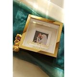 Verda Çerçeve 25x25 Cm Fotoğraf Bölümlü Gold Pleksi Kaplı Verda Anı Çerçevesi-6 Cm Derinlikli Anı Çerçevesi Sarı