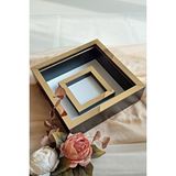 Verda Çerçeve 25x25 Cm Fotoğraf Bölümlü Siyah-bronz Pleksi Kaplı Verda Anı Çerçevesi-6 Cm Derinlikli Anı Çerçevesi