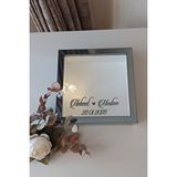 Verda Çerçeve 25x25 Cm Füme Ledli Derin Anı Çerçevesi-6 Cm Derinlikli Anı Çerçevesi Gül Kutusu. Isimli Tarihli Mavi