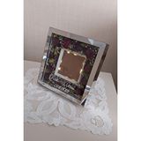 Verda Çerçeve 25x25 Cm Gümüş Kaplı Çerçeve! Ayna Fotoğraf Çerçevesi! Gri
