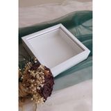 Verda Çerçeve 25X25 Cm Ledli Beyaz Isimsiz Derin Gül Çerçevesi! Gül Kutusu! Hkmticaret