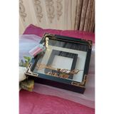 Verda Çerçeve 25x25 Cm Ledli Fotoğraf Bölümlü Isimli Siyah-modern(BRONZ) Anı Çerçevesi! Yeni Trend Anı Çerçevesi
