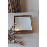 Verda Çerçeve 25x25 Cm Ledli İsimsiz Derin Gül Çerçevesi! Gül Kutusu! Hkmticaret! Bronz Kahverengi