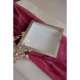 Verda Çerçeve 25X25 Cm Ledli Isimsiz Gümüş Kaplı Derin Gül Çerçevesi! Gül Kutusu! Hkmticaret