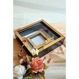 Verda Çerçeve 25X25 Cm Siyah-Gold Fotoğraf Bölümlü Ledli Isimli Anı Çerçevesi! Yeni Trend Anı Çerçevesi