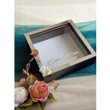 Verda Çerçeve 25X25 Cm Siyah-Gümüş Ledli Derin Anı Çerçevesi-6 Cm Derinlikli Anı Çerçevesi Gül Kutusu