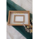 Verda Çerçeve 25x35 Cm Bambu Yatay Fotoğraf Alanlı Model Tasarım Gül Kutusu Anı Çerçevesi! Ayna Çerçeve! Kahverengi