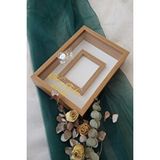 Verda Çerçeve 25X35 Cm Bambu Yatay Fotoğraf Alanlı Model Tasarım Gül Kutusu Anı Çerçevesi! Isimli Ledli