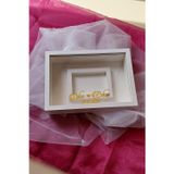 Verda Çerçeve 25X35 Cm Beyaz Yatay Fotoğraf Alanlı Model Tasarım Gül Kutusu Anı Çerçevesi! Isimli Çerçeve