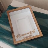 Verda Çerçeve 25X35 cm Bronz Pleksi Kaplı Fotoğraf Alanlı Model Tasarım Gül Kutusu Anı Çerçevesi! Yeni Model Çerçeve!