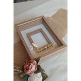 Verda Çerçeve 25x35 Cm Ceviz Fotoğraf Alanlı Model Tasarım Gül Kutusu Anı Çerçevesi! Ayna Çerçeve! Isimli Ledli Kahverengi