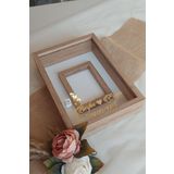 Verda Çerçeve 25X35 Cm Ceviz Fotoğraf Alanlı Model Tasarım Gül Kutusu Anı Çerçevesi! Ayna Çerçeve! Isimli Ledli