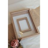 Verda Çerçeve 25X35 Cm Ceviz Fotoğraf Alanlı Model Tasarım Gül Kutusu Anı Çerçevesi! Isimsiz Ledli!