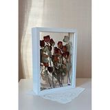 Verda Çerçeve 25x35 Cm Çift Yönlü Derin Gül Çerçevesi! Gelin Buketi Çerçevesi! Beyaz