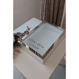 Verda Çerçeve 25X35 Cm Derin Gümüş Ledsiz Gül Tasarım Çerçevesi! Gül Kutusu Anı Çerçevesi! Isim Ve Tarih Hediye