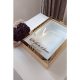 Verda Çerçeve 25X35 Cm Gold Ledli Isimli Fotoğraf Alanlı Model Tasarım Gül Kutusu Anı Çerçevesi!