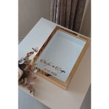 Verda Çerçeve 25X35 Cm Gold Ledsiz Derin Gül Tasarım Çerçevesi! Gül Kutusu Anı Çerçevesi! Isim Ve Tarih Hediye