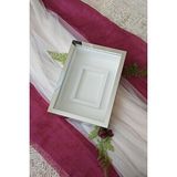 Verda Çerçeve 25x35 Cm Gümüş Fotoğraf Alanlı Model Tasarım Gül Kutusu Anı Çerçevesi! Ledsiz Isimsiz Gri