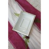 Verda Çerçeve 25x35 Cm Gümüş Renkli Yatay Fotoğraf Alanlı Model Tasarım Gül Kutusu Anı Çerçevesi! Isimsiz Ledli! Gri