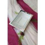 Verda Çerçeve 25X35 Cm Ledli Gümüş Pleksi Kaplı Fotoğraf Alanlı Model Tasarım Gül Kutusu Anı Çerçevesi!