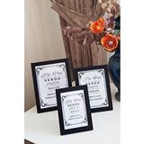 Verda Çerçeve 3 Lü Set! 10x15, 13x18 Cm Ve 15x21 Cm Fotoğraf Çerçevesi! Ahşap Ayaklı Dekoratif Çerçeve! Siyah Renk!