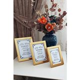Verda Çerçeve 3 Lü Set! 10x15, 13x18 Cm Ve 15x21 Cm Fotoğraf Çerçevesi!pvc Camlı Dekoratif Çerçeve! Gold Renk! Sarı