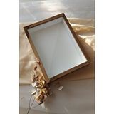 Verda Çerçeve 30x40 Cm 7 Cm Bronz Derin Gül Anı Çerçevesi! Gül Kutusu-hkm Ticaret-isimsiz Kahverengi
