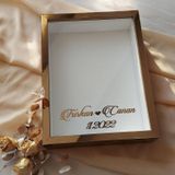 Verda Çerçeve 30X40 Cm 7 Cm Bronz Derin Gül Anı Çerçevesi! Gül Kutusu-Hkm Ticaret