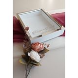 Verda Çerçeve 30X40 Cm 7 Cm Derin Beyaz-Gümüş Gül Anı Çerçevesi! Gül Kutusu-Hkm Ticaret