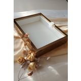 Verda Çerçeve 30x40 Cm 7 Cm Ledli Bronz Derin Gül Anı Çerçevesi! Gül Kutusu-hkm Ticaret-isimsiz