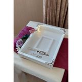 Verda Çerçeve 30x40 Cm Beyaz-modern(GÜMÜŞ) Ledli Fotoğraf Bölümlü Tasarım Gül Kutusu Anı Çerçevesi! Ayna Çerçeve!