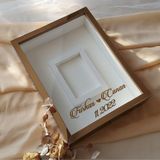 Verda Çerçeve 30X40 Cm Bronz Pleksi Kaplı Fotoğraf Alanlı Model Tasarım Gül Kutusu Anı Çerçevesi! Ayna Çerçeve!
