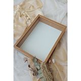Verda Çerçeve 30x40 Cm Derin Bambu Özel Gün Çiçekleri Için Anı Çerçevesi! Gül Çerçeve Kutusu! Geniş Gül Kutusu! Kahverengi
