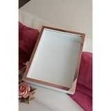 Verda Çerçeve 30X40 Cm Derin Beyaz-Rose Özel Gün Çiçekleri Için Anı Çerçevesi! Gül Çerçeve Kutusu!
