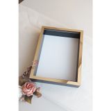 Verda Çerçeve 30X40 Cm Derin Siyah-Gold Özel Gün Çiçekleri Için Anı Çerçevesi! Gül Çerçeve Kutusu!