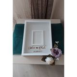 Verda Çerçeve 30x40 Cm Fotoğraf Alanlı Model Tasarım Gül Kutusu Anı Çerçevesi! Ayna Çerçeve! Beyaz-kare