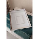 Verda Çerçeve 30x40 Cm Fotoğraf Bölümlü Gül Saklama Anı Çerçevesi-6 Cm Anı Çerçevesi Gül Kutusu! Gümüş Gri