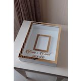 Verda Çerçeve 30X40 Cm Gold-Beyaz Gül Anı Çerçevesi! Fotoğraf Çerçevesi! Gül Anı Çerçevesi-Hkm Ticaret