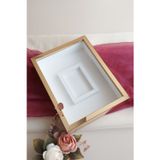 Verda Çerçeve 30X40 Cm Gold Fotoğraf Bölümlü Gül Saklama Anı Çerçevesi-6 Cm Anı Çerçevesi Gül Kutusu