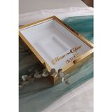 Verda Çerçeve 30X40 Cm Gold Pleksi Kaplı Fotoğraf Alanlı Model Tasarım Gül Kutusu Anı Çerçevesi! Ayna Çerçeve!