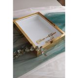 Verda Çerçeve 30X40 Cm Gold Pleksi Kaplı Ledli Model Tasarım Gül Kutusu Anı Çerçevesi! Ayna Çerçeve!