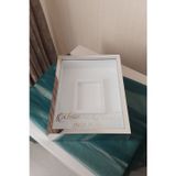 Verda Çerçeve 30x40 Cm Gümüş Pleksi Kaplı Fotoğraf Alanlı Model Tasarım Gül Kutusu Anı Çerçevesi! Ayna Çerçeve!