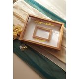 Verda Çerçeve 30X40 cm Ledli Bambu Yatay Fotoğraf Alanlı Model Tasarım Gül Kutusu Anı Çerçevesi! Ayna Çerçeve!