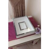 Verda Çerçeve 30X40 Cm Ledli Beyaz- Füme Fotoğraf Bölümlü Tasarım Gül Kutusu Anı Çerçevesi! Isimsiz