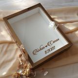 Verda Çerçeve 30X40 Cm Ledli Bronz Pleksi Kaplı Derin Tasarım Gül Kutusu Anı Çerçevesi! Ayna Çerçeve!